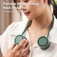 mini neck fan portable usb rechargeable mute sports neckfans for outdoor ventilador portatil abanicos cooling
