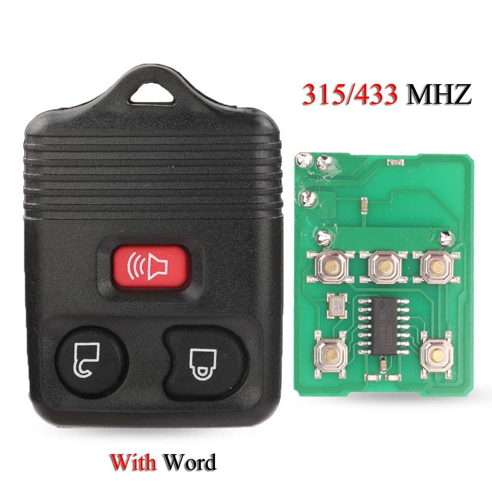 

Jingyuqin CWTWB1U345 дистанционный Автомобильный ключ для Ford Edge Escape Explorer Windstar для Mazda Lincoln 3/4 кнопки 315/433 МГц без ключа