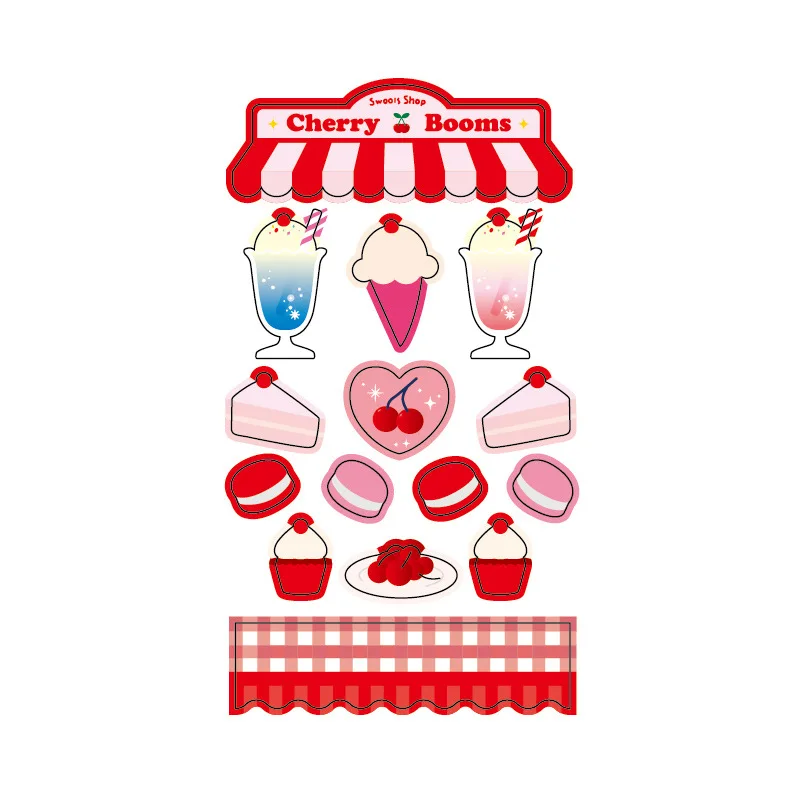 

Korean Ins Cute Cartoon Manual Sticker Diary Decoration Materials Love Candy Bear Kawaii Stationery Sticker