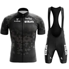 Трикотажный комплект для велоспорта STRAVA, дышащая командная спортивная одежда для езды на велосипеде, короткая футболка