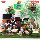 Экшн-фигурки Oenux Zoo Farm, фермер, корова, курица, птица, Ранняя миниатюрная милая игрушка для детей, подарок на день рождения