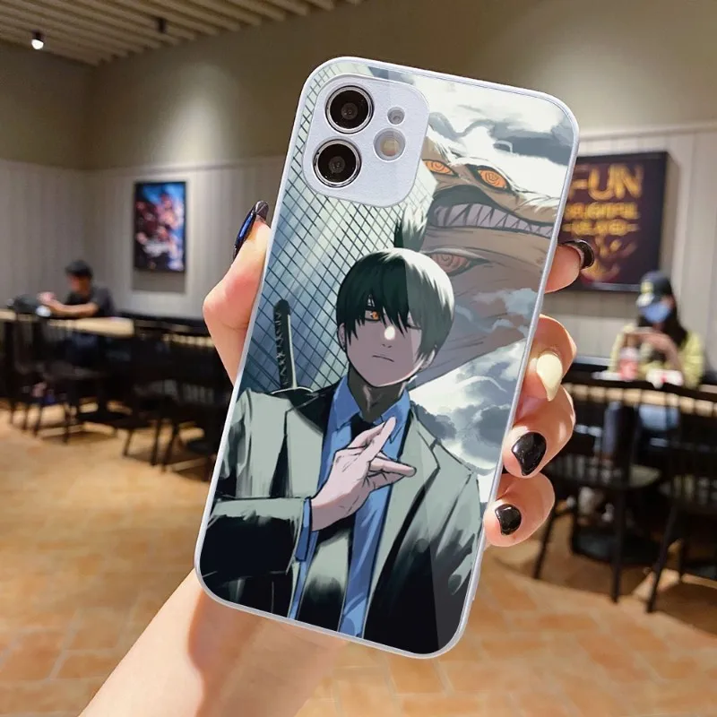 

Чехол для телефона с мультяшным аниме бензопилой для iPhone 14 13 12 11 Pro Max X XR XS 8 7 Plus чехол для телефона из жидкого стекла