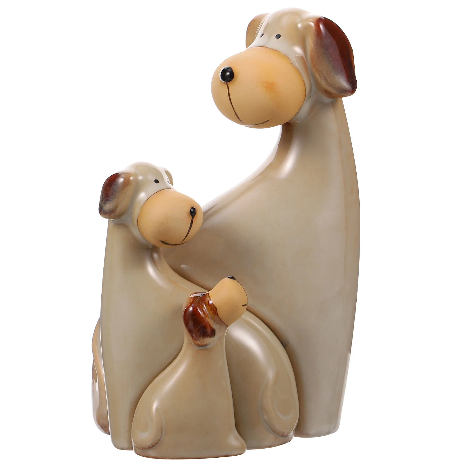

Dog Ceramic Figurine Statue Decorative Animal Puppy Figure Figures Animals Statues Sculptures Figurines Model Family Famliy