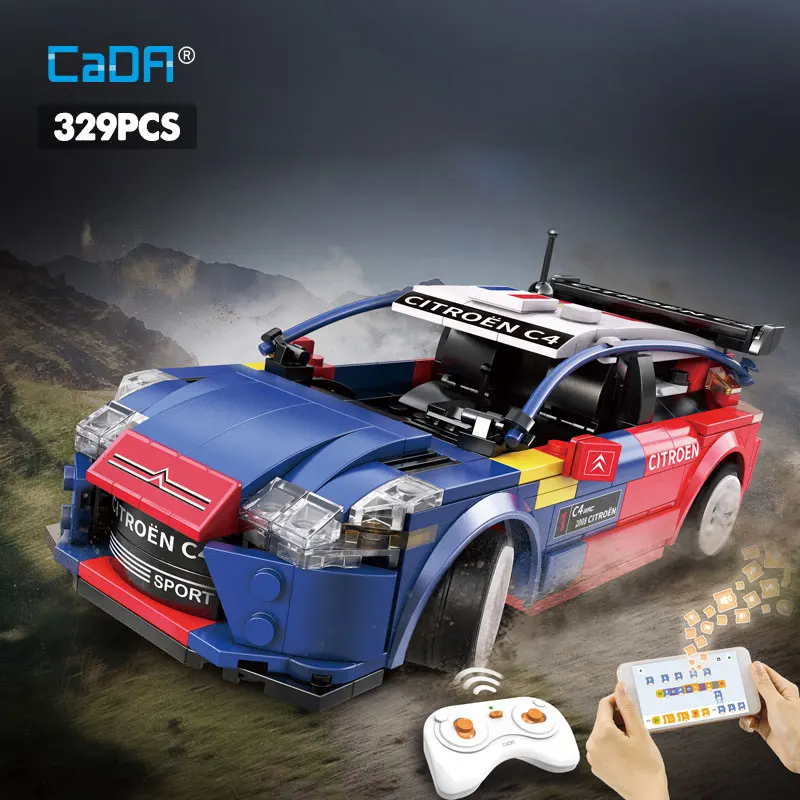 

Citroen Cada WRC 2008 Чемпион строительный город с дистанционным управлением гоночный автомобиль RC супер спортивный автомобиль Кирпичи игрушки для ...