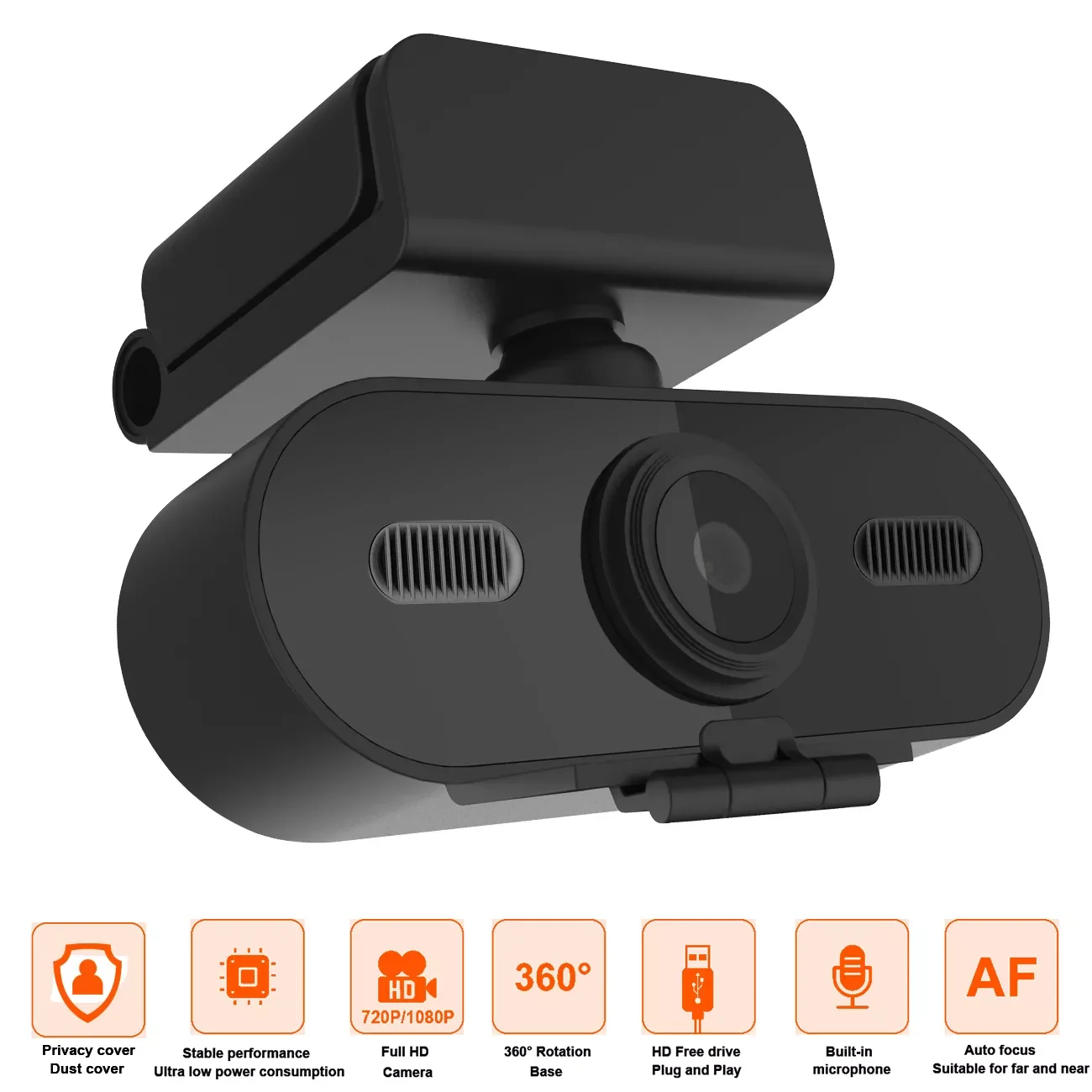 Веб-камера HD1080P 60fps Web Cam USB Mini Camera с микрофоном для ноутбука ПК Live meeting Youtube Skype on.