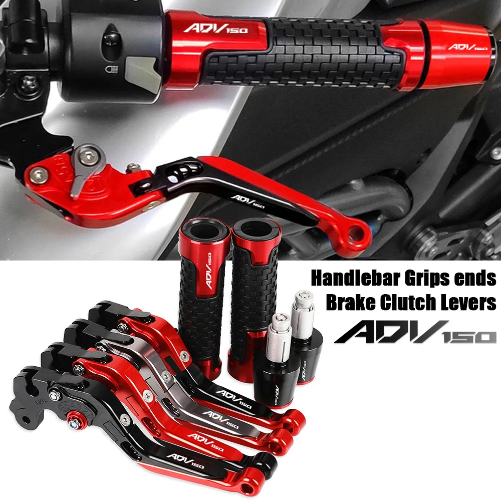 

For HONDA ADV150 ADV 150 2019 2020 2021 Motorcycle CNC Folding Extendable Brake Clutch Levers Handlebar Hand Grips ends