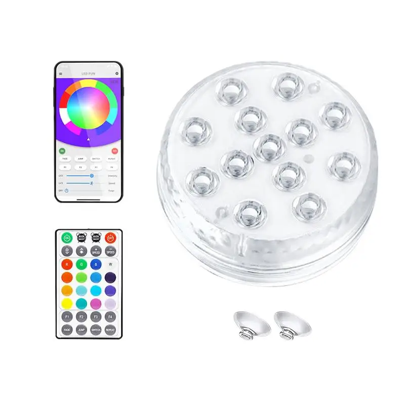

Rechargeable Pool Lights 7 Flashing Modes Submersible Led Lights Battery Control Submersible Pool Lights For Party Decor