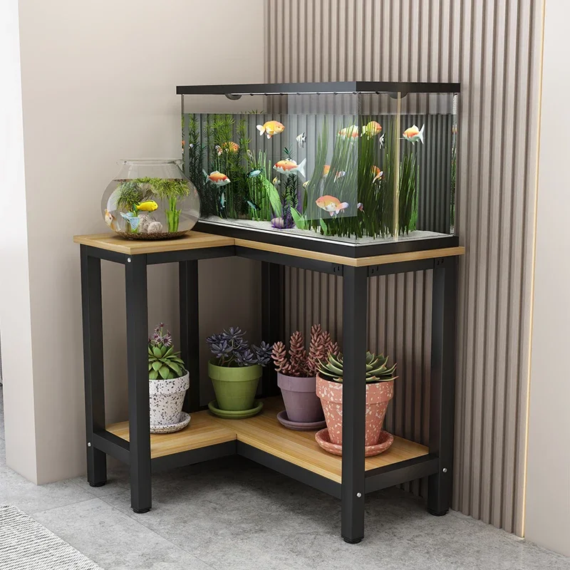 Регулируемая Настольная стойка для рыб железная аквариумная аквариума с цветами