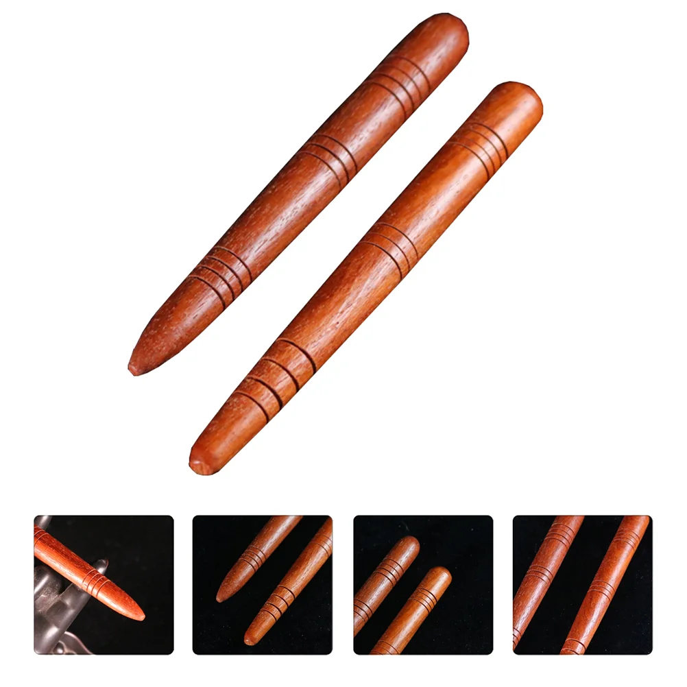 

2 Pcs Trigger Point Stick Massagers Feet Self- Acupressure Bar Wooden Reflexology Thai Foot Pulse Pen Hand Full Body