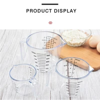 3pcs plastic clear measuring cups set home kitchen baking flour sugar water jugs with scales