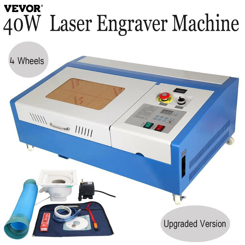 

VEVOR K40 40 Вт 200*300 мм портативный CO2 лазерный гравер резак гравировальный станок 40 Вт Лазерный режущий станок