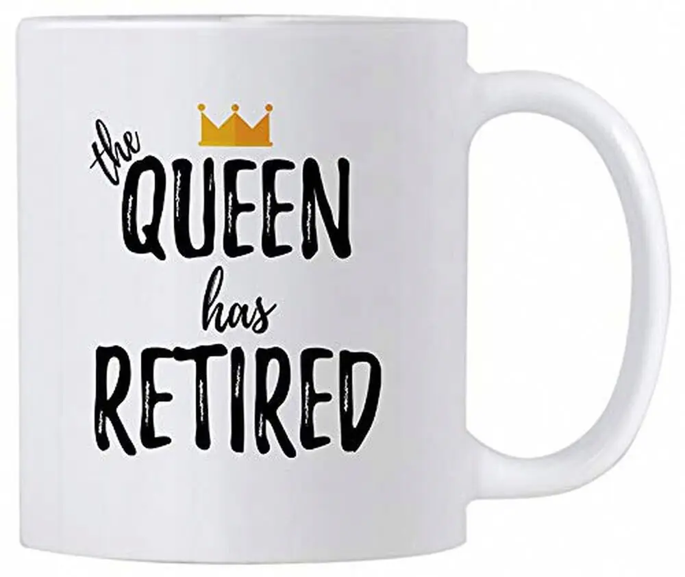

Funny Retirement Gift For Women. Retired Queen Gifts Ceramic Mug