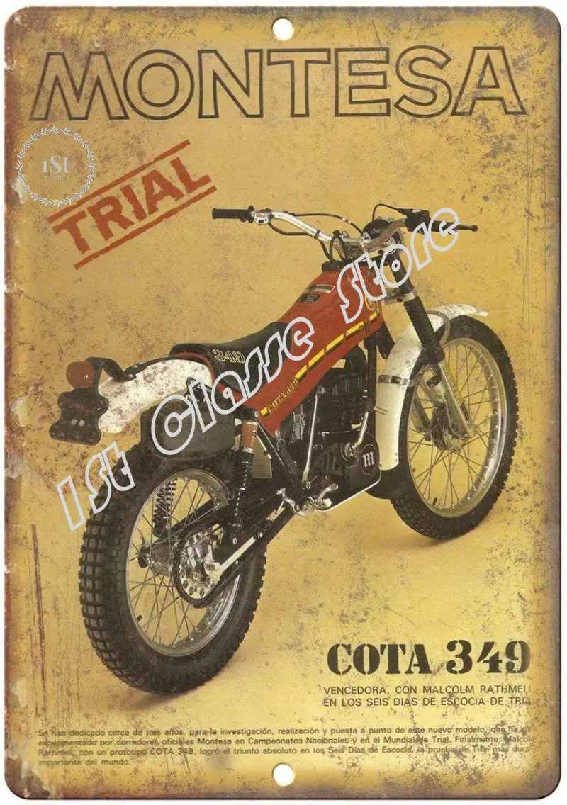 

Montesa Trail Bike COTA Tin Wall Sign Metal Plaque Poster Warning Sign Iron Painting Art Decor for Bar vintage