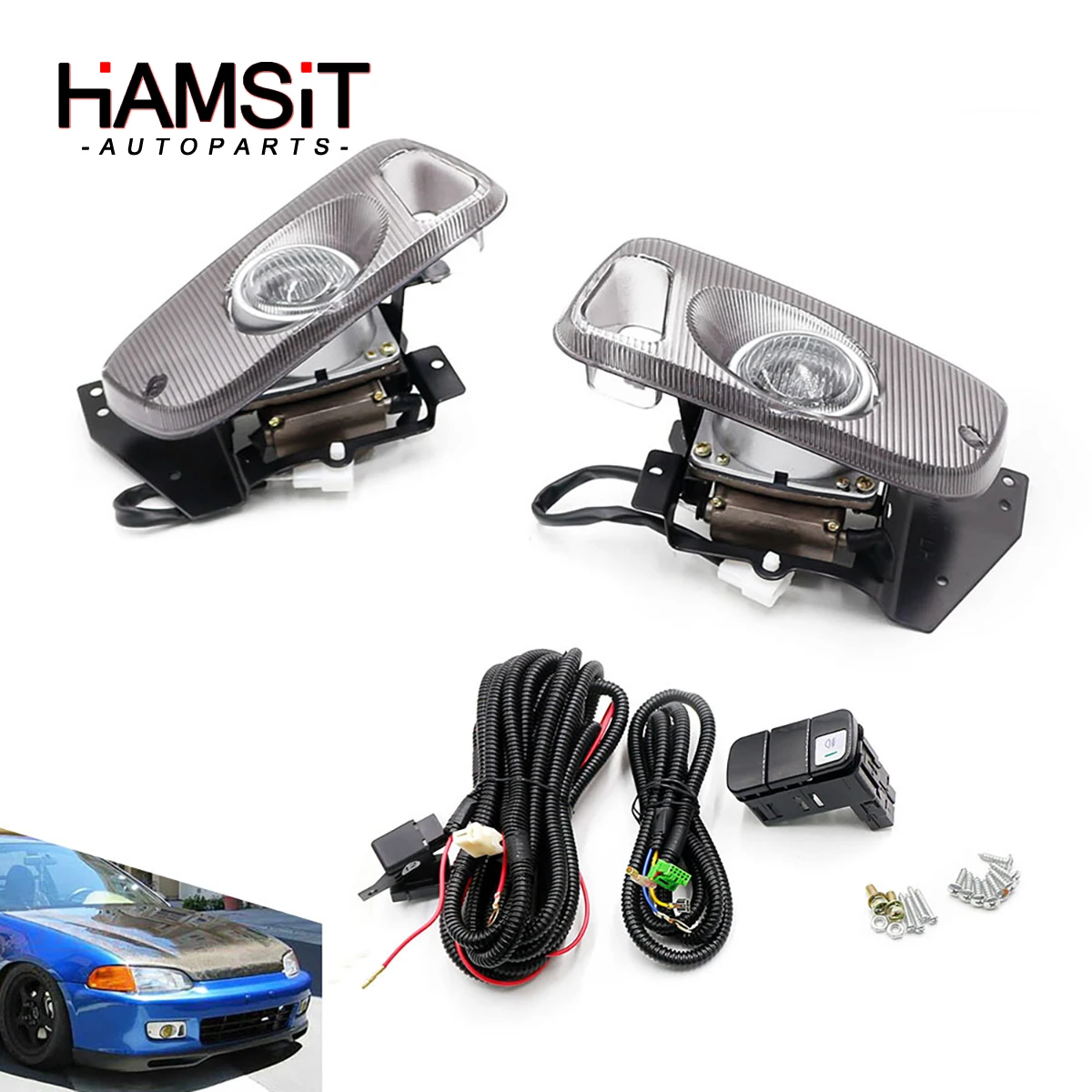 Передние противотуманные фары Hamsit для Honda Civic 1992-1995 12 в 3000-3500K H3 |