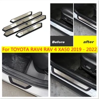 for toyota rav4 rav 4 xa50 2019 2020 2021 2022 accessories door sill inside scuff plate side door line garnish body bottom bezel