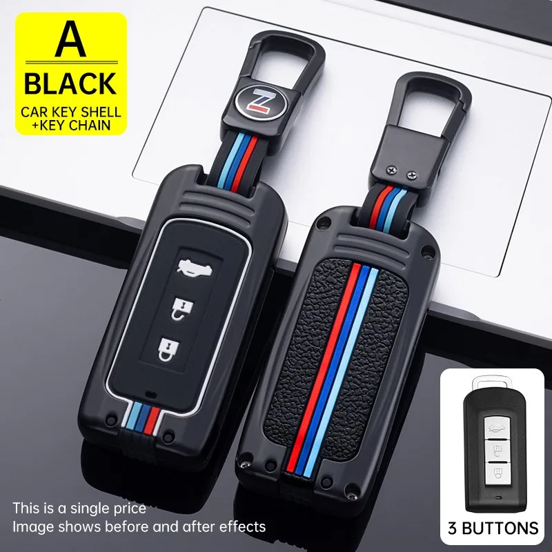 

Car Key Cover Case for Mitsubishi Outlander Lancer 10 EX RVR ASXEclipse Cross Pajero Sport L200 Colt Shell Holder Protector