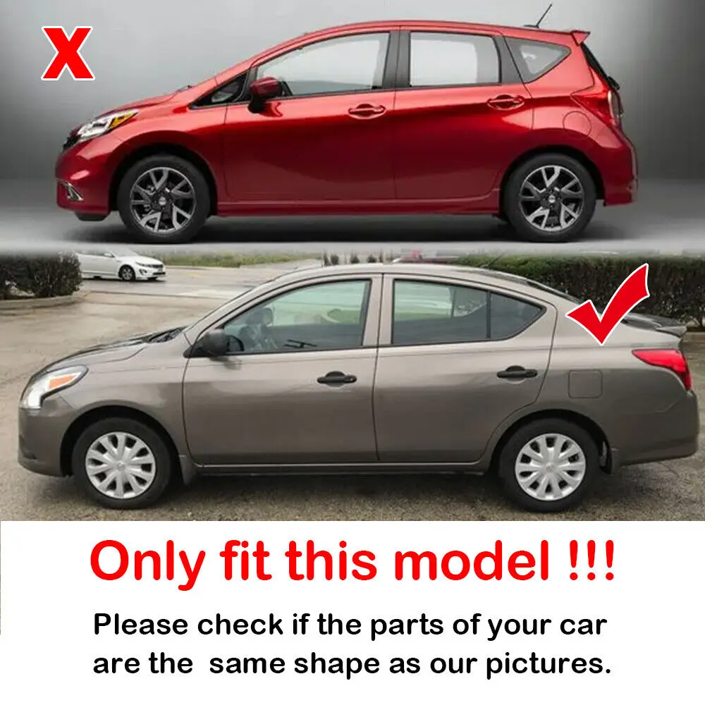 Фото Для Nissan Versa Sedan 2013-2018 автомобильная задняя жалюзи, оконная боковая крышка, накладка, наклейка, вентиляционный совок, аксессуары из АБС-пластика из углеродного волокна №2