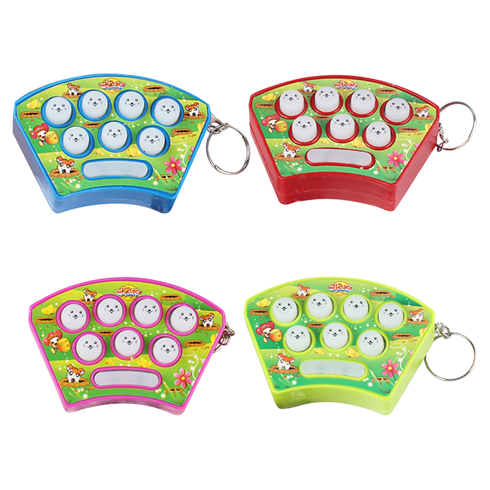 

Kids Interactive Gift Hamster Hit Baby Game Machine Funny With Light Keychain Children Puzzle Toy Memory Training Mini