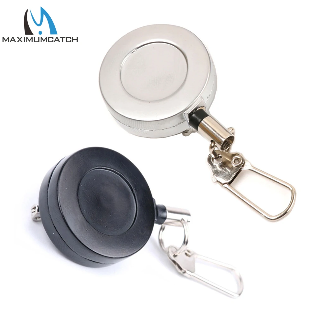

Maximumcatch Fly Fishing Zinger Retractor Retractable Reel Badge Holder Steel Cord Recoil Stopper Extractor Kayak Tool Holde