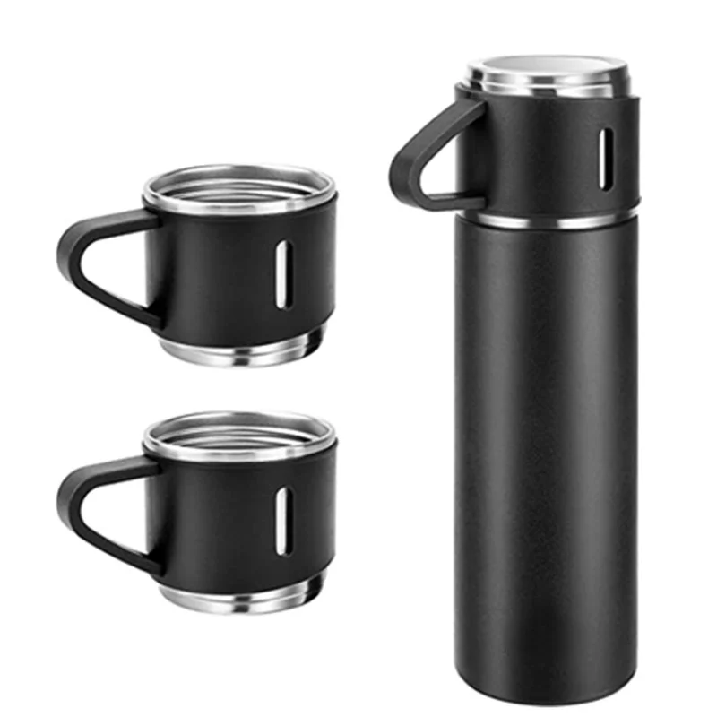 Stainless Steel Thermo 500ml/16.9oz Vacuum Insulated Bottle with Cup for Coffee Hot and Cold Water Flask Thermal Bottle
