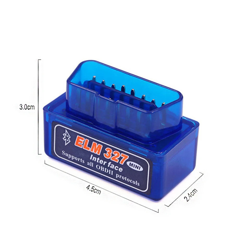 Фото OBDII OBD 2 16-контактный интерфейс V2.1 ELM327 OBD2 Мини-считыватель кодов Инструмент сканирования Bluetooth Автомобильный сканер Диагностический инструмент для телефона Android №5