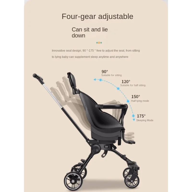 Детский прогулочный артефакт тележка с высоким ландшафтом ребенок может сидеть