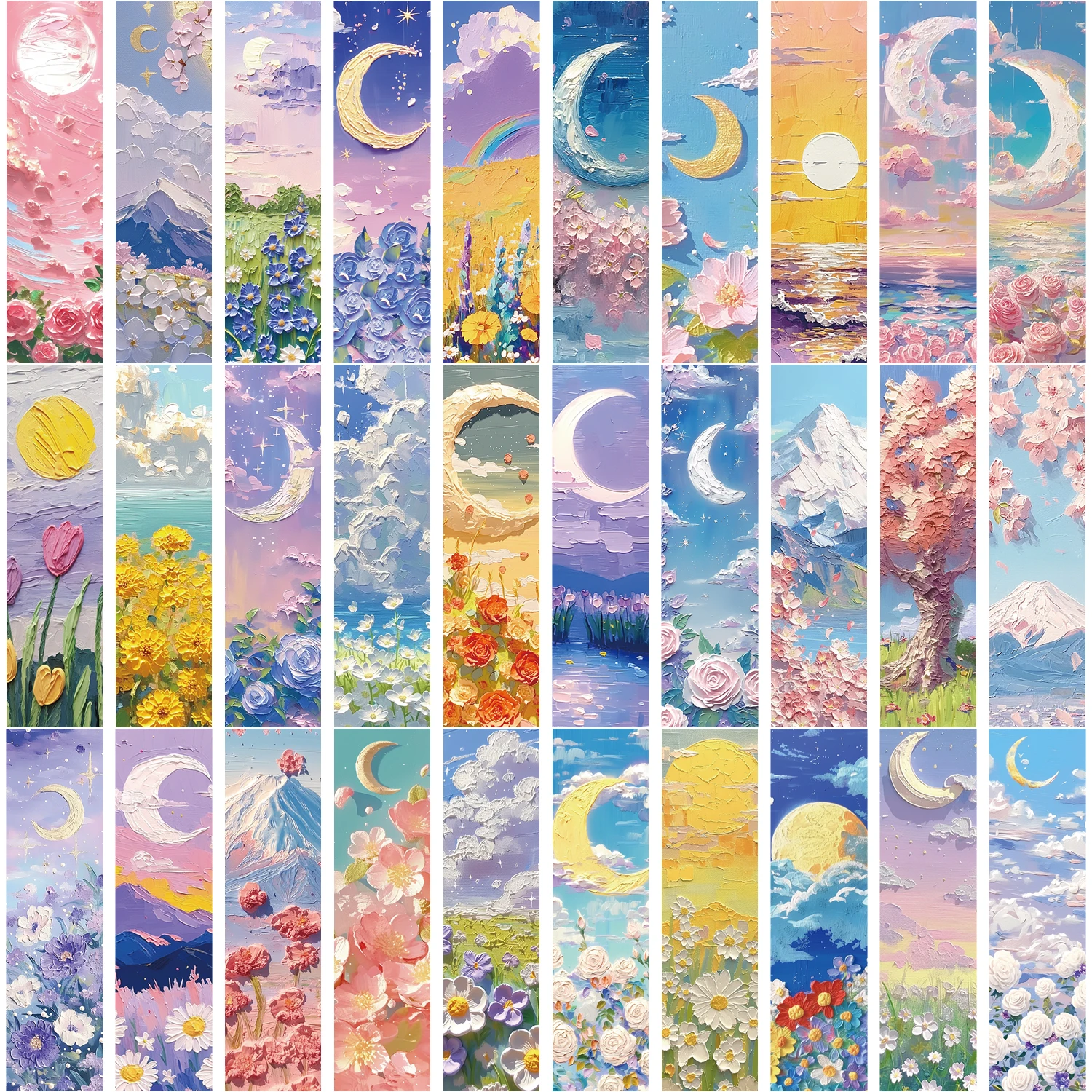 

Бумажные закладки цветы 30 шт