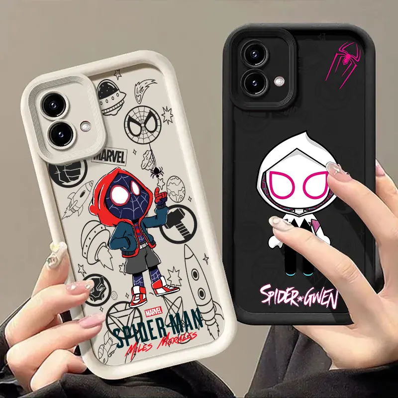 Фото Чехол для телефона SPIDERMAN Miles Morales Gwen для Motorola Moto G06 G56 G86 G96 G100 Edge 60 70 Fusion 50 Pro 40 Neo G85 G84 G75 №1