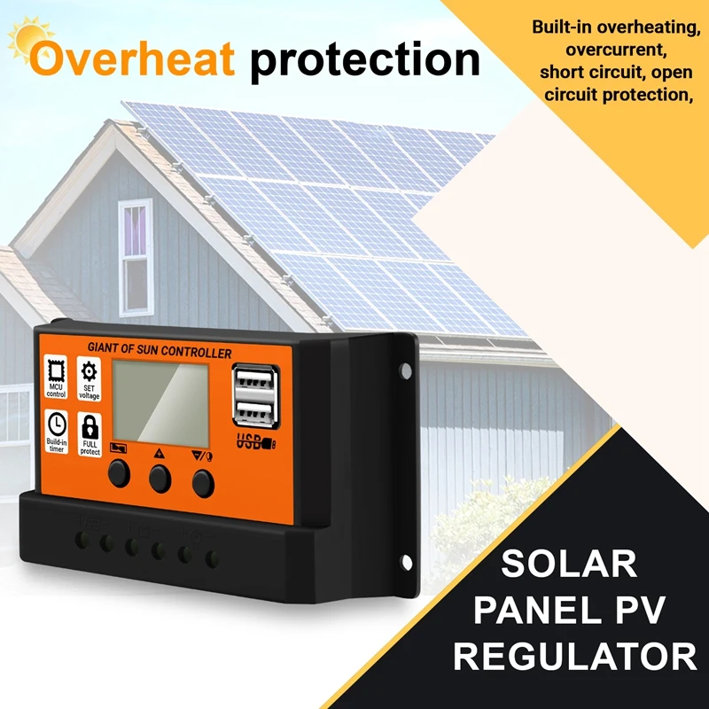 12 В 24 автоматический контроллер заряда солнечной батареи MPPT регулятор панели