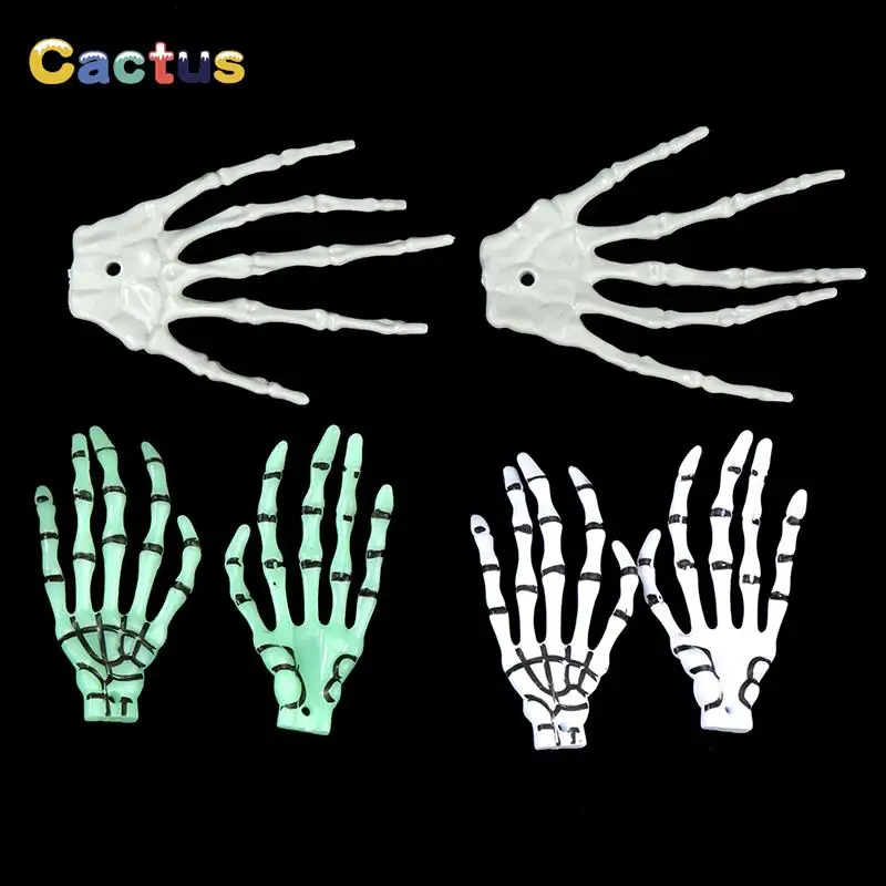 

1Set Halloween Skeleton Hand Bone Scary Human Hand Zombie Party Terror Props for Halloween Decoration Supplies