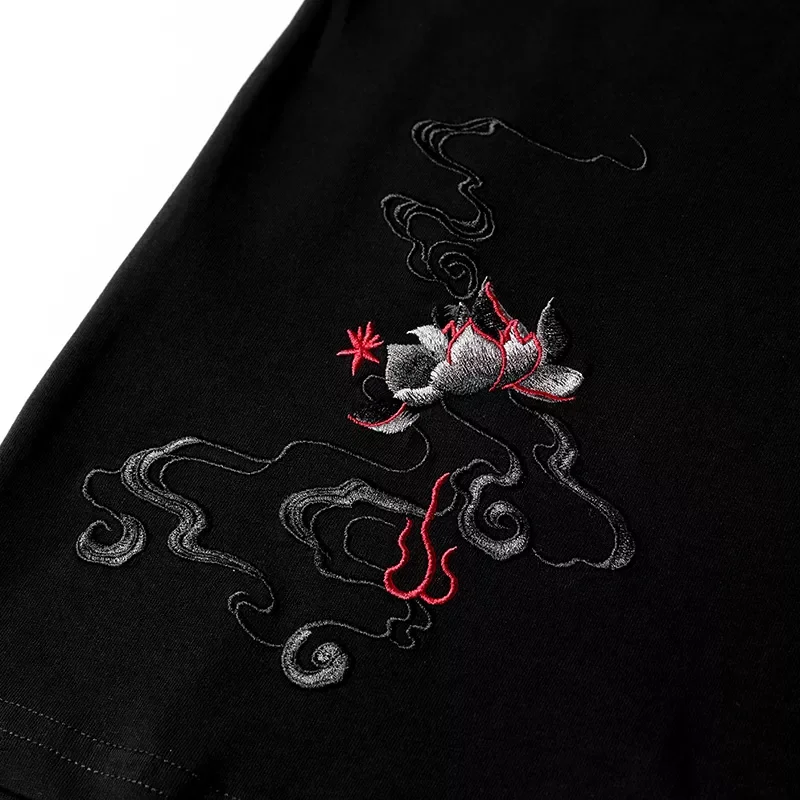 

NEW IN Style 2022 Brand Short Sleeve Cotton Bird Embroidery T Shirt O-Neck Slim Men T-Shirt Tops Fashion Mens T Shirts M-4XL