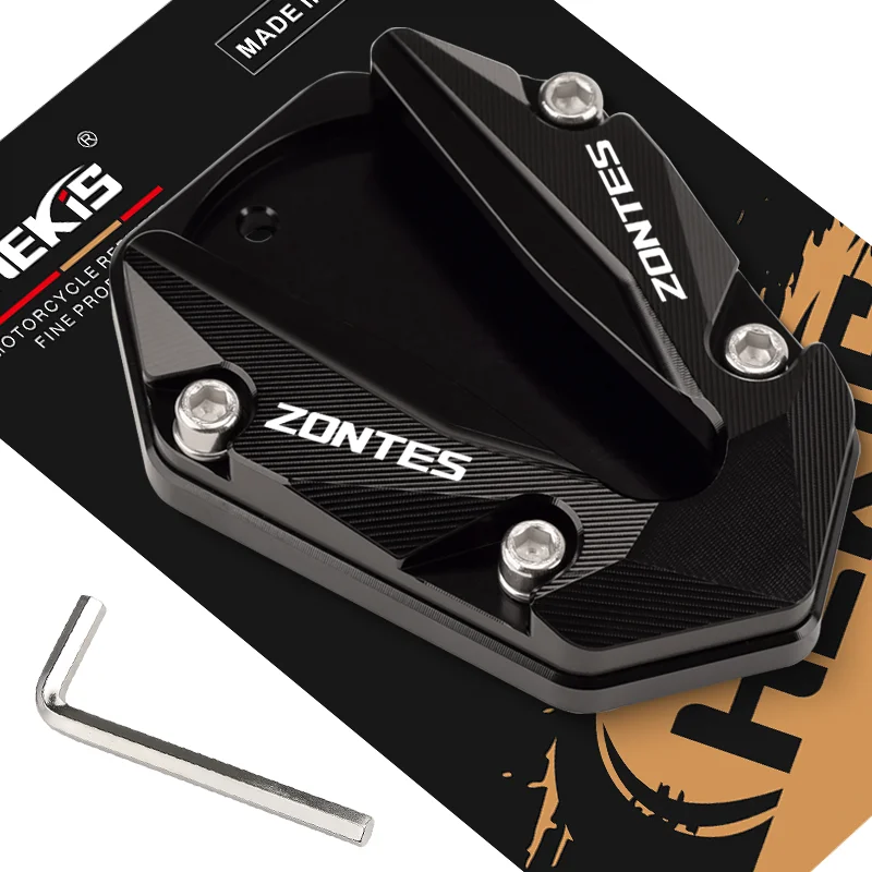 

Chekis подходит для аксессуаров для модификации мотоциклов Zontes 703F, увеличенное сиденье для бокового штатива, увеличенная подушка шасси с боковой опорой, вспомогательное устройство для бокового удара