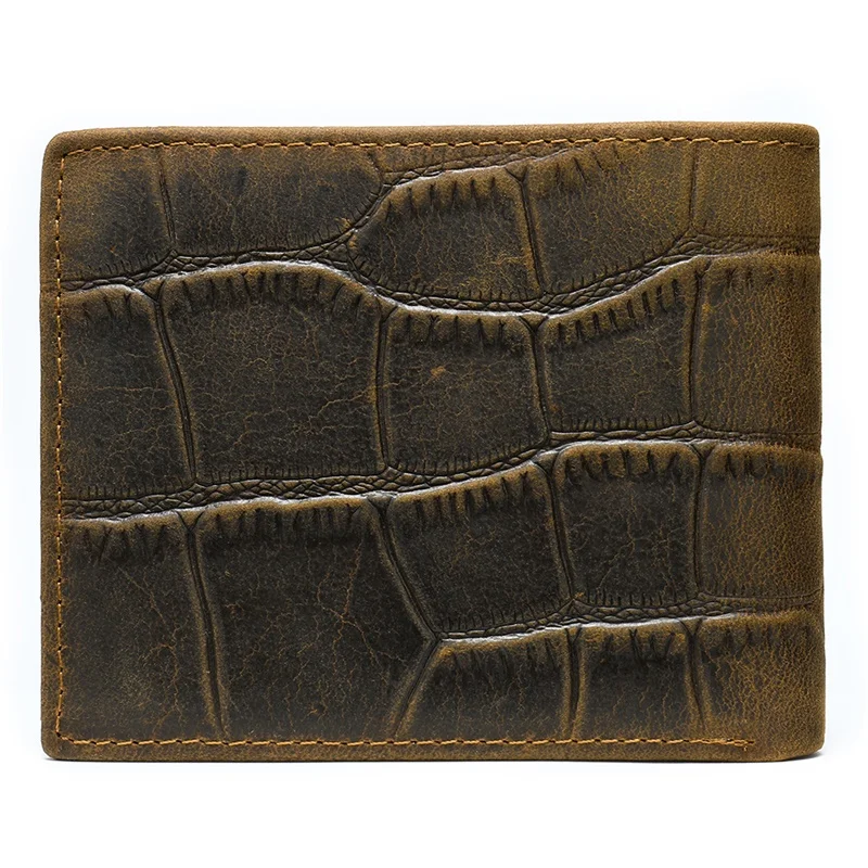 

Senimon Vintage Leather Wallet Crocodile Pattern Fashion Versatile Bills Coins Cards
