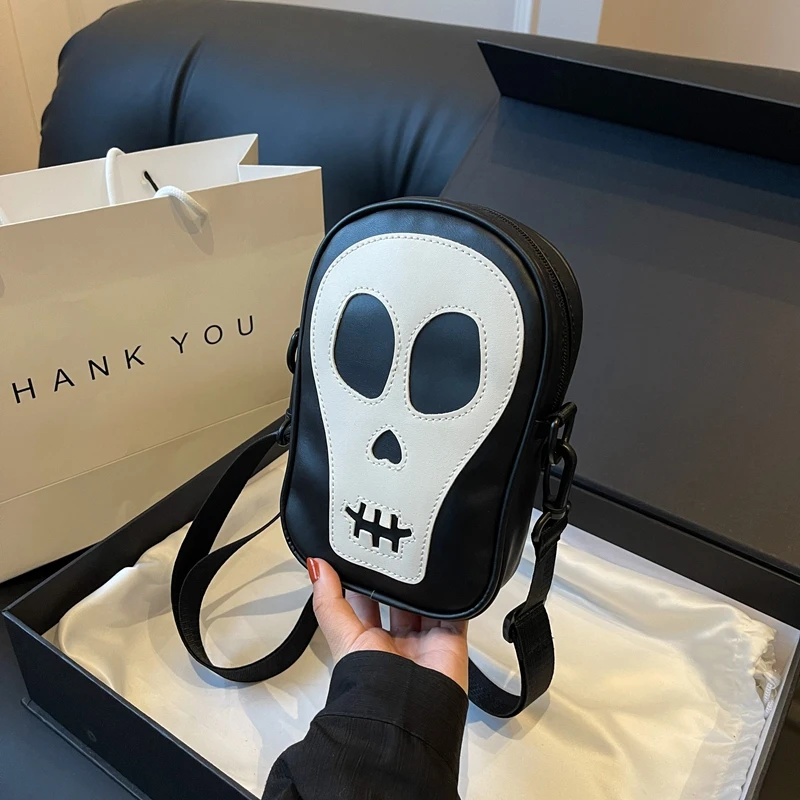 

Уникальный кошелек на Хэллоуин, женские сумки через плечо с черепом, сумки с призраком и лицом, готические сумки для женщин, модная сумочка 2023