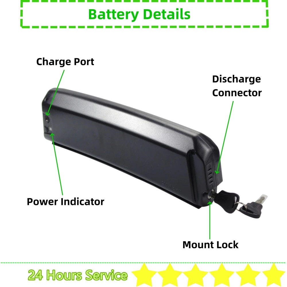 Складной Аккумулятор для электровелосипеда 48 В 15 Ач 21700