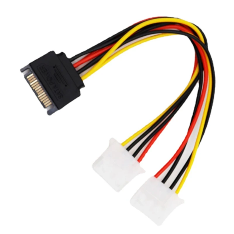 

AYHF-10 штуки кабеля питания SATA от одного к двум 18AWG SATA15P от мужчины к двойному, большого размера 4P, кабель питания SATA к IDE