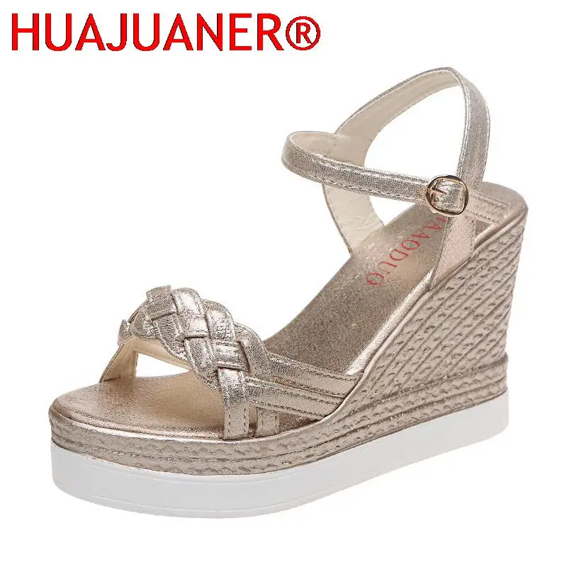 2022 Female Fashion Open Toe Sandals Dress Silver Sandals Women Wedges  Platform Party Shoes Woman Womens Platform Heels | АлиЭкспресс