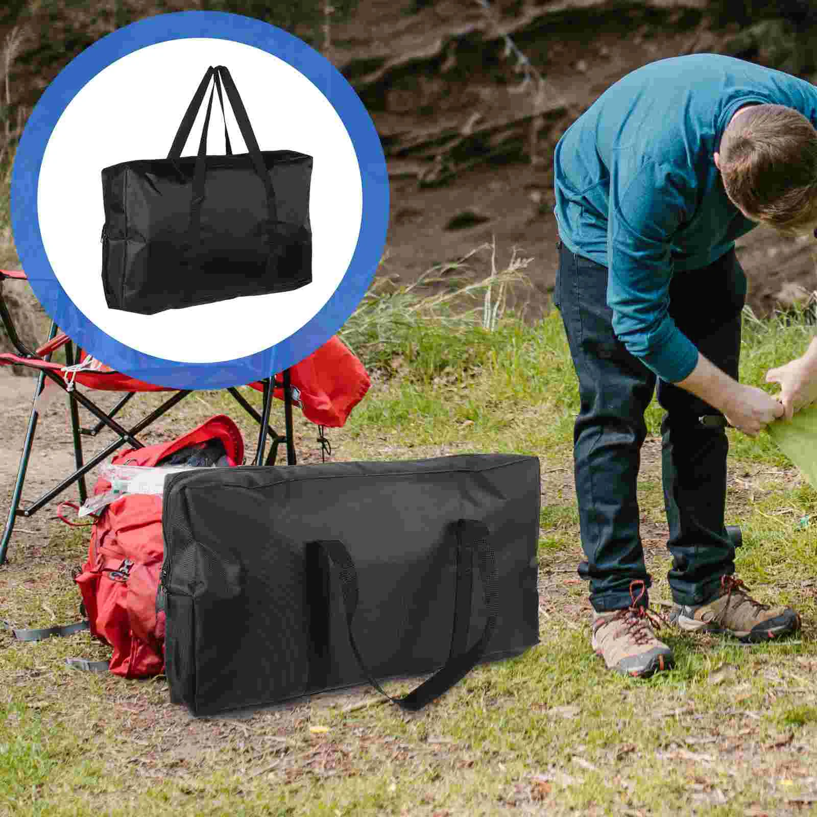 

Grill Carrying Bag Portable Barbecue Polyester Supplies Outdoor Camping Bags Picnic Tableware Storage Pouch