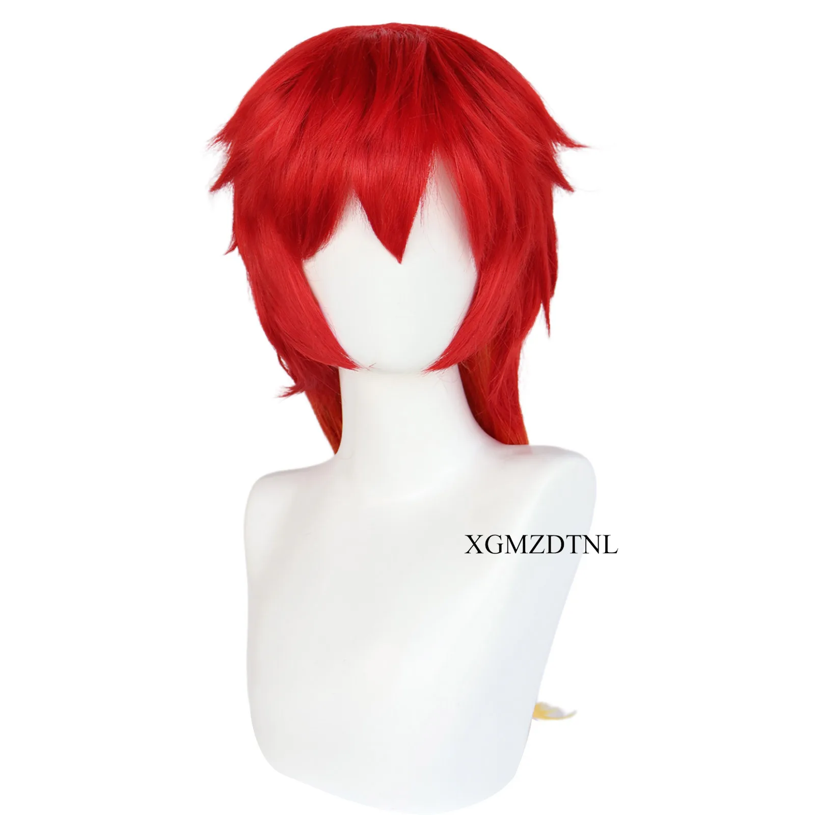 Парик для косплея Chika Takiish из аниме ветровка термостойкие волосы Красного желтого