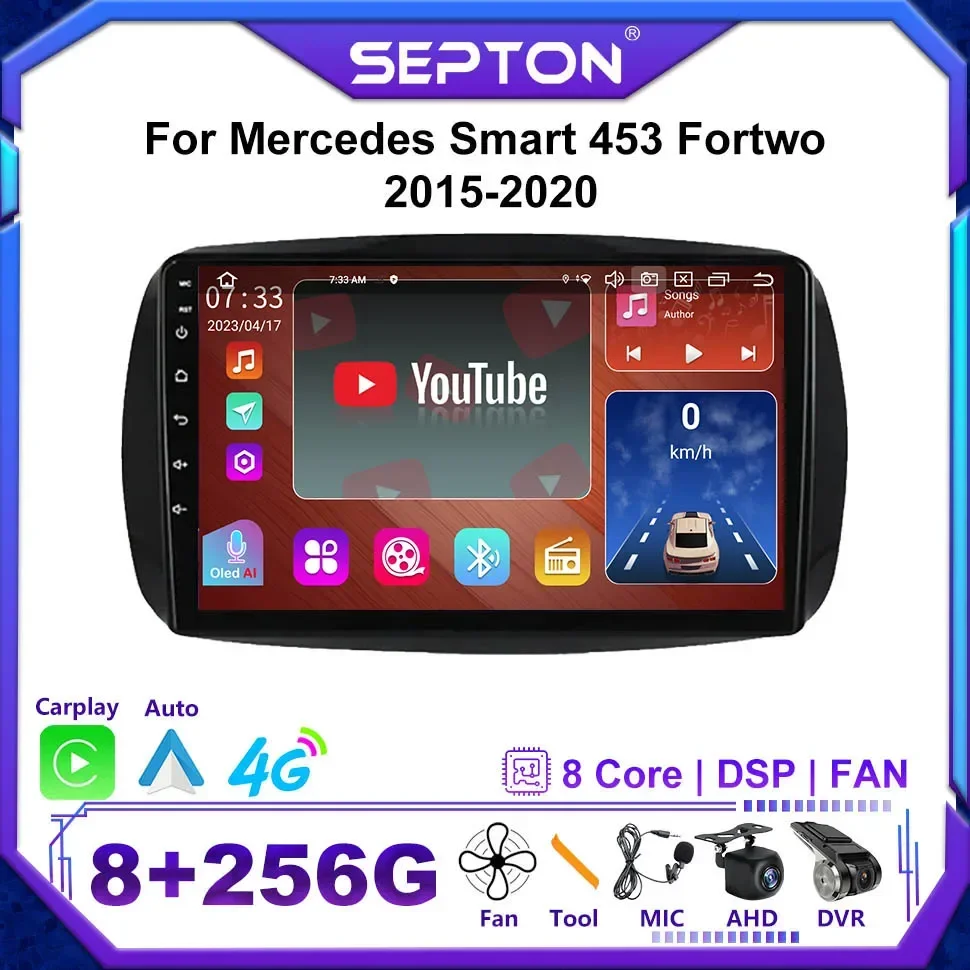 SEPTON Android12 Интеллектуальная система с сенсорным экраном 4G Автомобильный