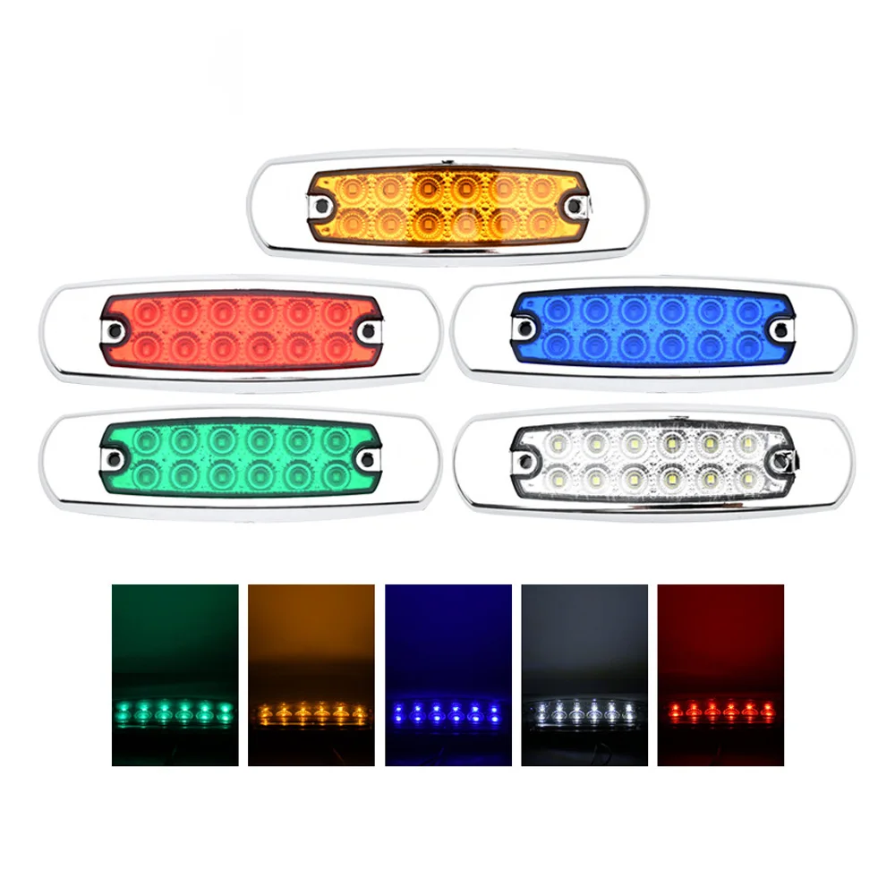 

Car Clearance Lights LED 12/24V 12SMD LED Car Bus Truck Lorry Side turn signal Marker Indicator LED Trailer Light Rear Side Lamp