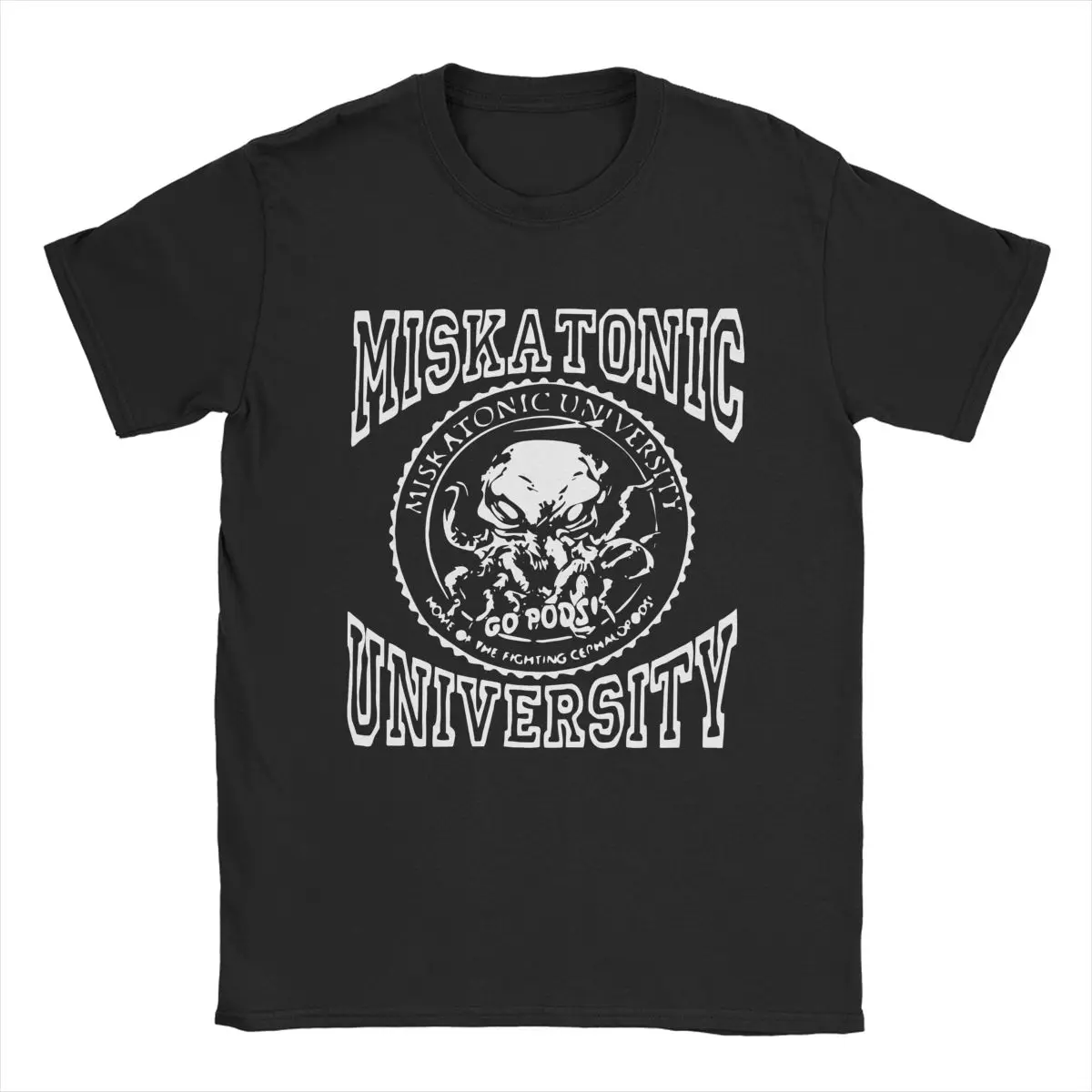 

Футболка Miskatonic University для мужчин и женщин Cthulhu Lovecraft Anime 100% хлопок тройники футболки с коротким рукавом подарок на день рождения