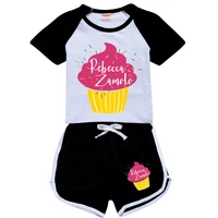 ice cream clothes girls boys clothes set summer kids tshirt pants casual sport suits 2pcs tracksuit outfits childrens clothes