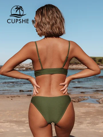 CUPSHE Однотонное бикини