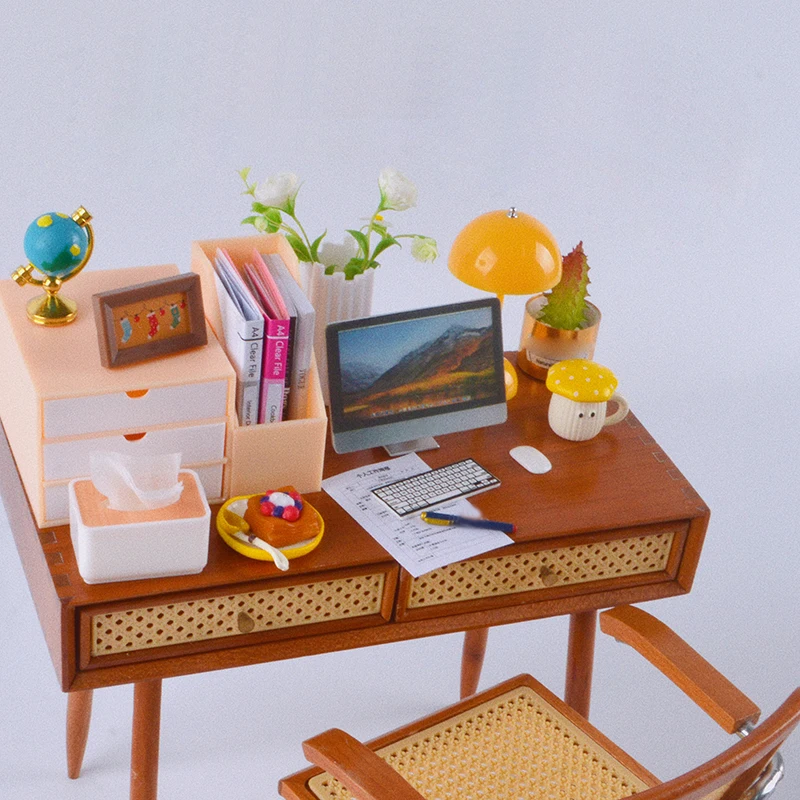 Кукольный домик миниатюрная книжная полка стеллаж для хранения кукольный