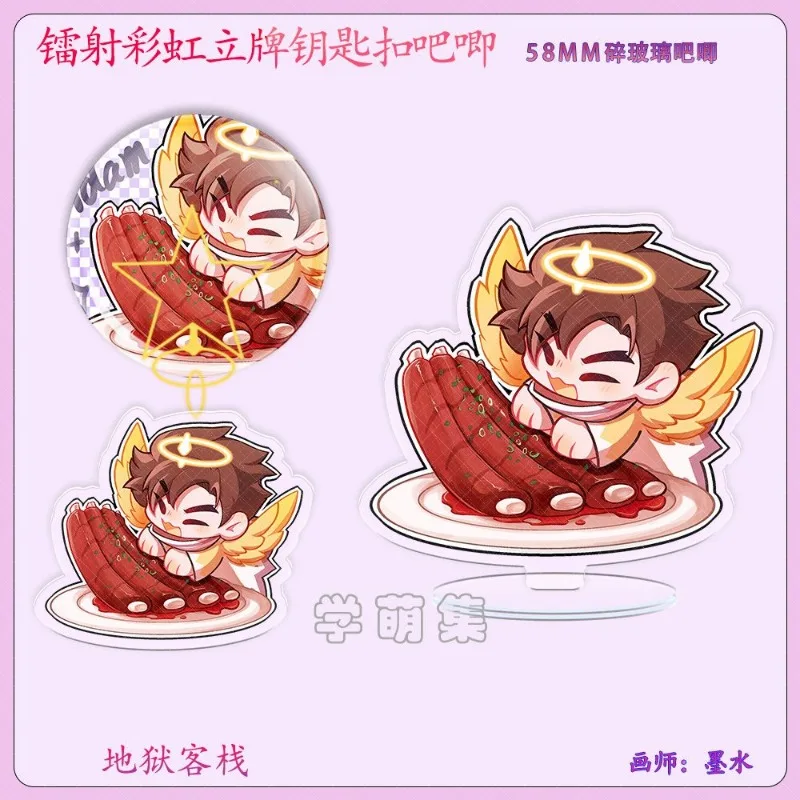 Фото Inn of Hell Plate Desk Decor Alastor Strawberry Standing Vox Blueberry Model Collection Орнамент Люцифер Apple Акриловая кукла №4