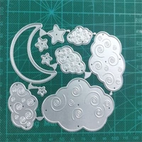 clouds moon stars frame metal cutting dies for diy scrapbooking album embossing paper cards decorative crafts