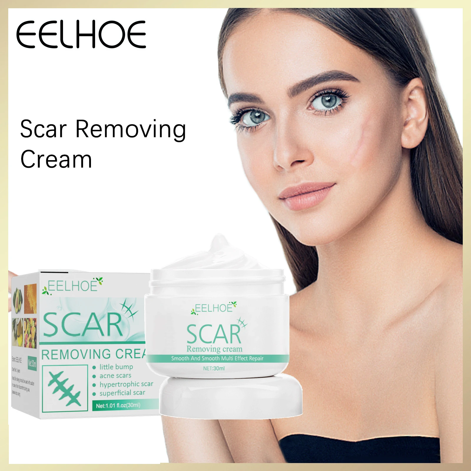 

Removal Scar Cream Face Pimples Scar Stretch Marks Removal Acne Treatment Whitening Moisturizing Cream Skin Care 30ml