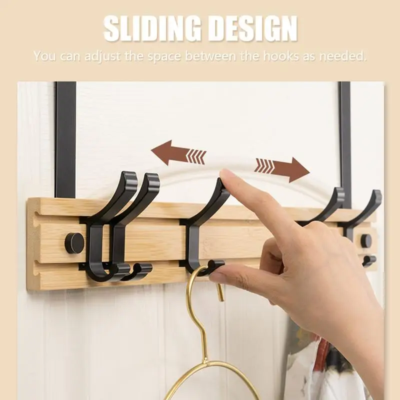 

Over The Door Towel Hook Door Coat Rack for Entryway Bedroom Bathroom Carbon Steel Towel Rack Coat Hook for Backpack Jacket