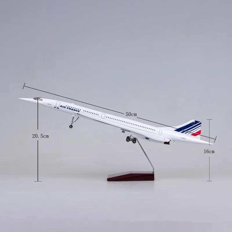 Новинка 2024 масштаб 1:125 литая под давлением модель Air France Concorde Airlines полимерный